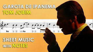 Garota de Ipanema | Partitura com Notas para Flauta Doce, Violino | Tom Jobim