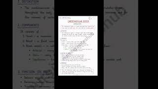 anatomy 🧪 part-1 (cardiovascular system) introduction 🫀🫶🏻study with #nursing.noteshub