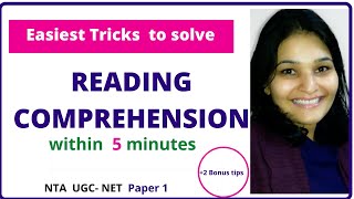 How to solve Reading comprehension within 5 minutes