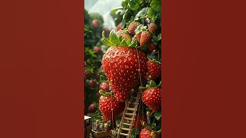 Tiny Workers Harvest GIANT Strawberries!