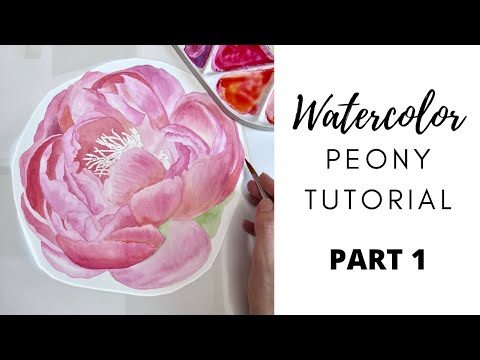 Watercolor Tutorial  How to Paint a Peony! 