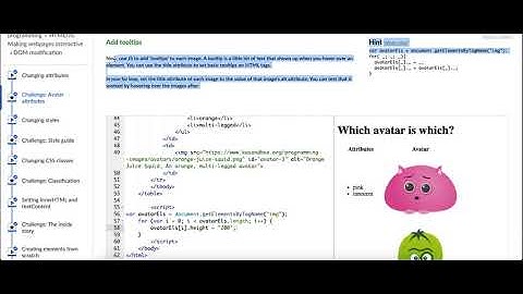 Avatar Attributes -  Making Webpages Interactive Course  Challenge 3