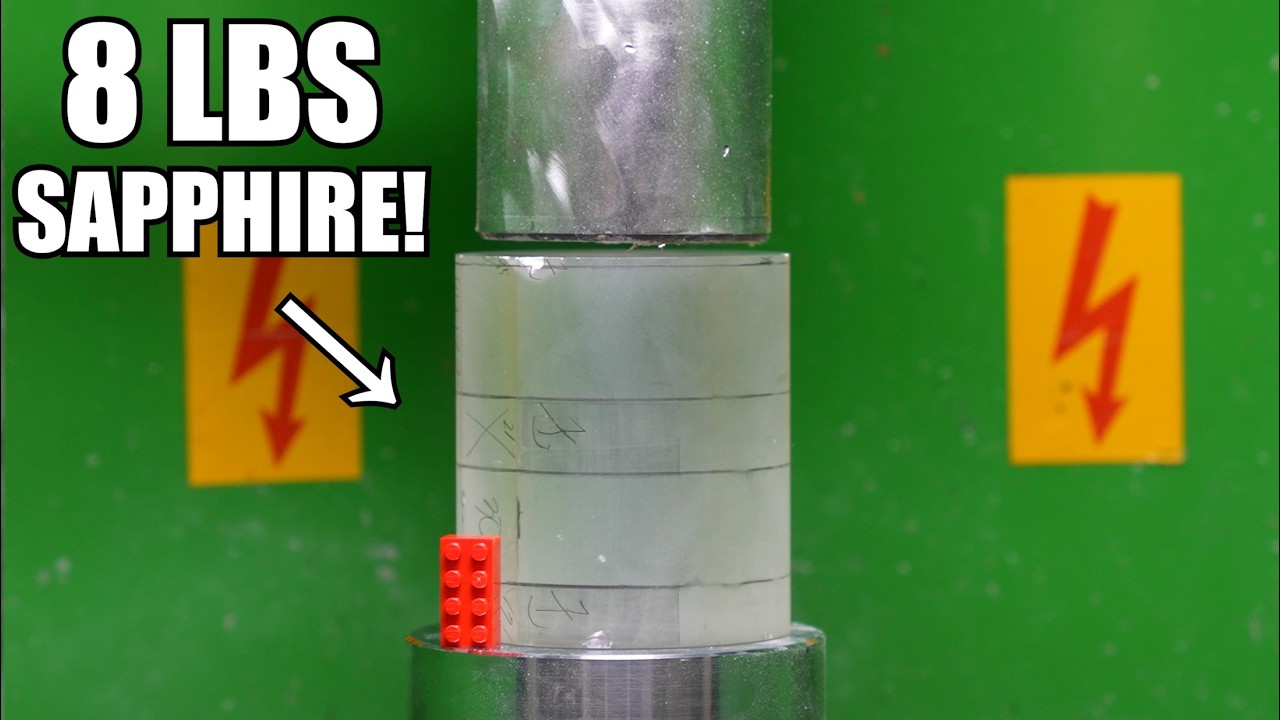 Can Hydraulic Press Crush GIANT Sapphire? Almost Hard as Diamond! YouTube