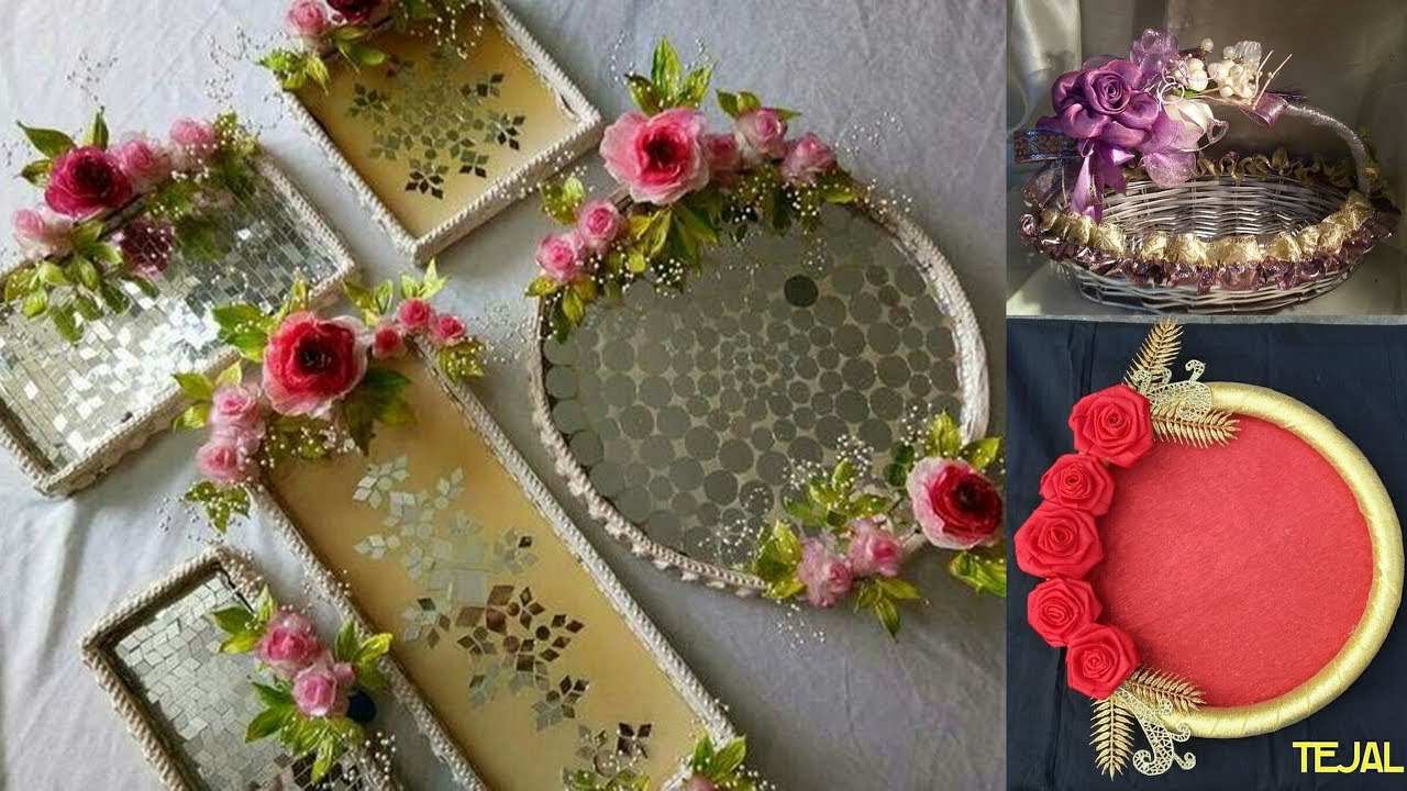 DIY wedding  tray  decoration hand made wedding trays  YouTube