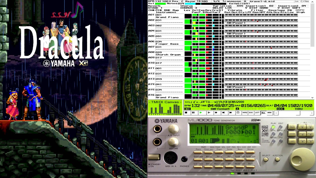 S.S.H - Travel Demonドラキュラメドレ－(XG MIDI YAMAHA MU1000EX