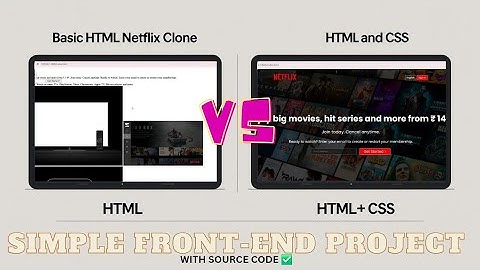 🚀 Netflix Website Clone | HTML Only vs HTML + CSS | Project Demo