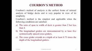 Courbon's method //DESIGN OF BRIDGES //M.TECH //KTU