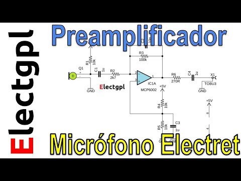 🎙Preamplificador para Micrófono Electret alimentado con dos pilas AA. 🔥  Este sencillo circuito amplifica a niveles aceptables el sonido…