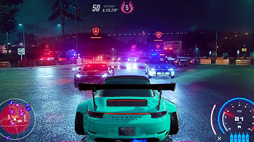 8,000,000 REPS IN ONE NIGHT | NFS HEAT | COP CHASE ON PORSCHE 911 TAGRA 4 GTS | 4K 60FPS