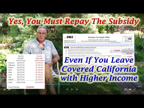 Health Insurance Subsidy Repayment Even If You Left Covered California with Higher Income