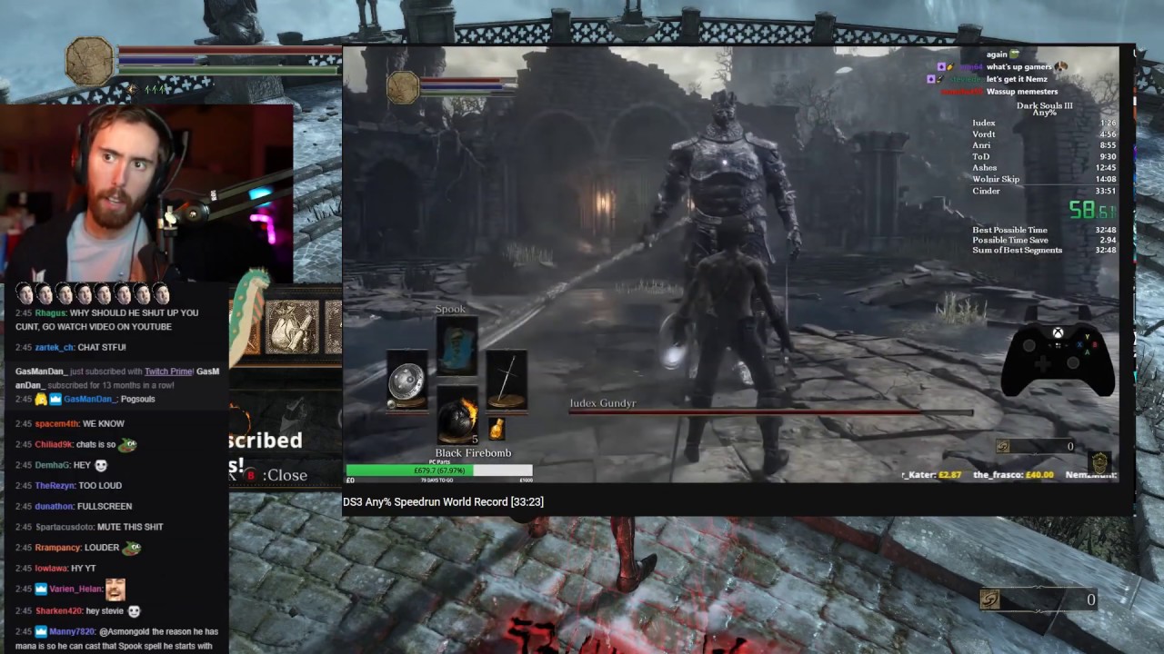 Asmongold Watches DS3 Any% Speedrun World Record [33:23] от Nemz38