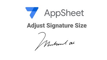 AppSheet How To Resize Signature