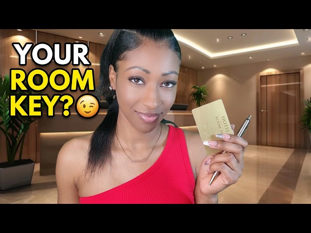 Flirty Hotel Receptionist Check-In ASMR Roleplay (Typing, Writing, Soft-Spoken)