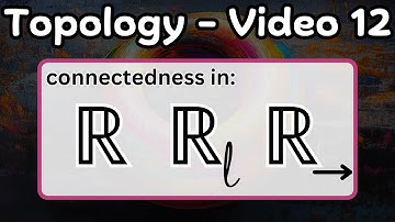 connectedness in various parts of the real numbers -- Topology Video 12