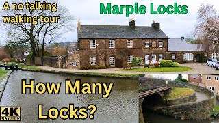 Marple Lock, Canal and Aqueduct Tour on a Rainy day | No Talking Just Walking