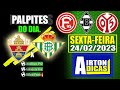 PALPITES DE FUTEBOL DESTA SEXTA FEIRA DIA 24 02 2023 + DICAS DE DUPLA &amp; TRIPLA PRONTA GRÁTIS @AIRTON