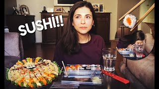 İLK KEZ SUSHİ YİYORUZ!!! (MUKBANG?)