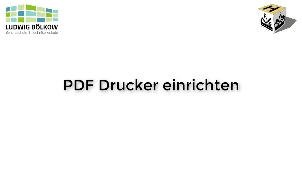 PDF Drucker einrichten - YouTube