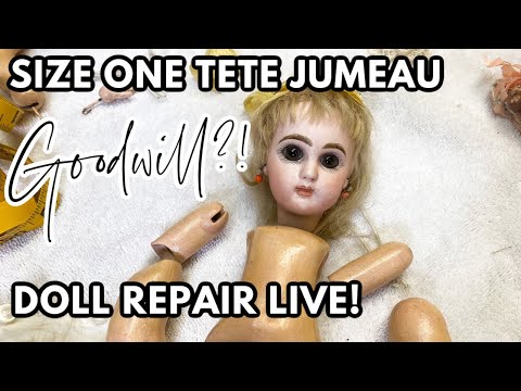 ANTIQUE DOLL REPAIR TV | SIZE ONE FRENCH TETE JUMEAU (PART ONE) | DOLL DOCTOR LINDA IS BACK