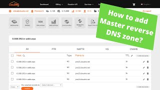 How to add Master Reverse DNS zone? (2020)
