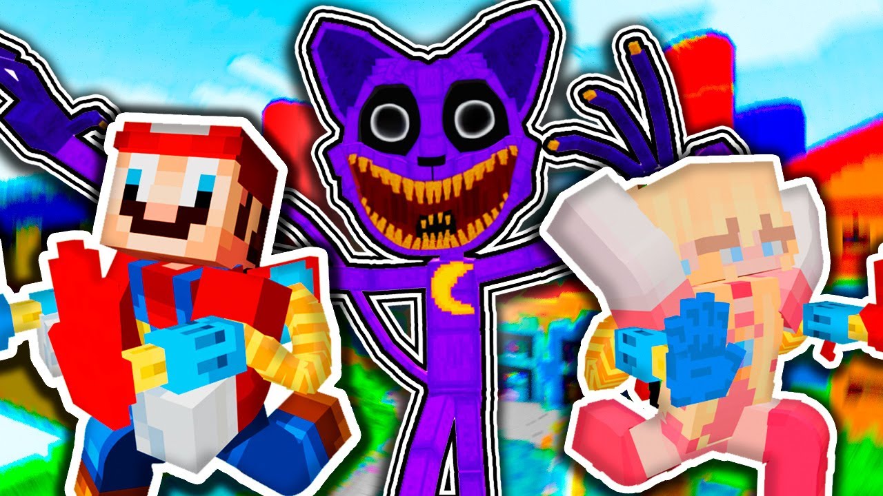 Mario Plays Poppy Playtime Chapter 3 in MINECRAFT Ft. Princess Peach