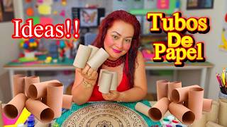Genial Idea Reutilizando ROLLOS DE PAPEL HIGIÉNICO para DECORAR  tu HOGAR.💖| Tubos de Cartón😱♻️
