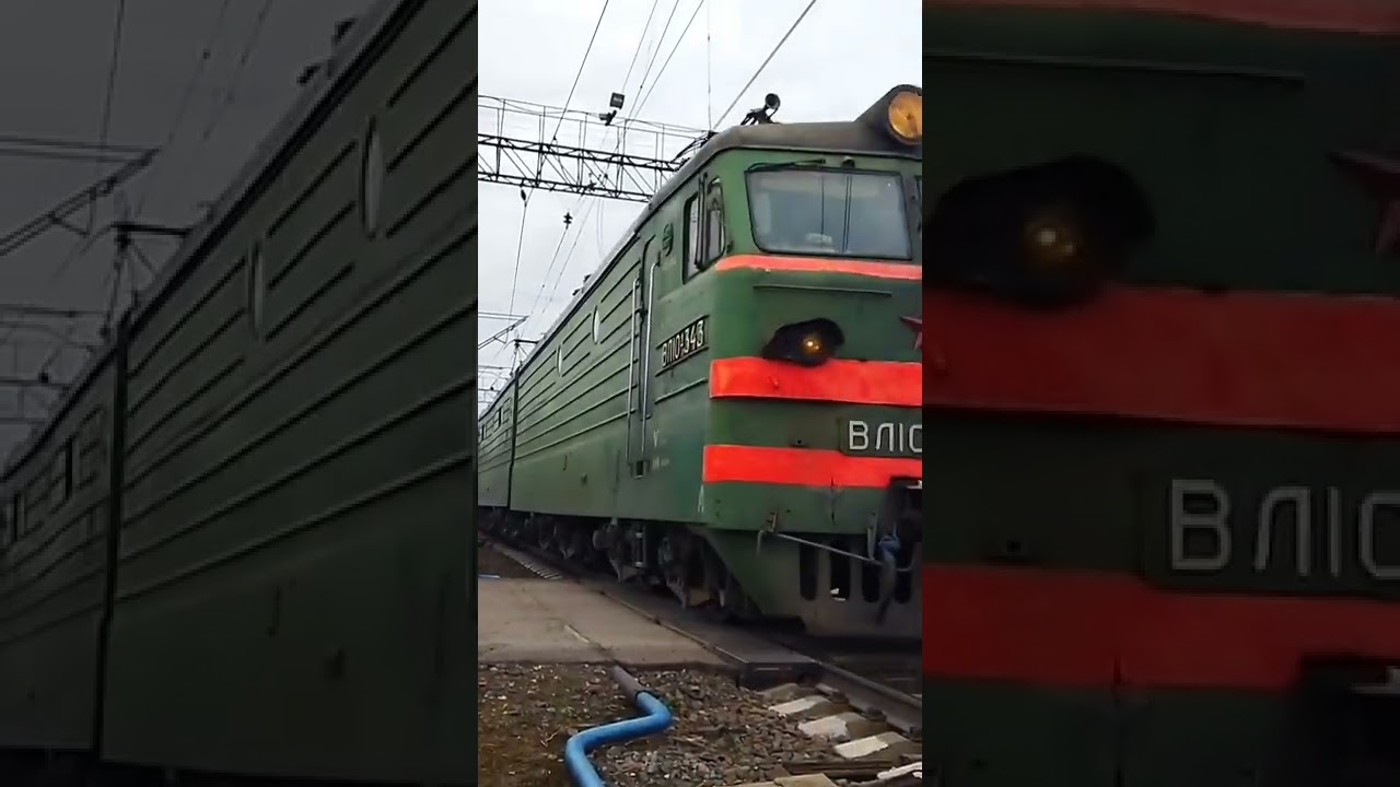 Подмигнул фарами! Зелëный ВЛ10У – 343 на станции Сандарово 