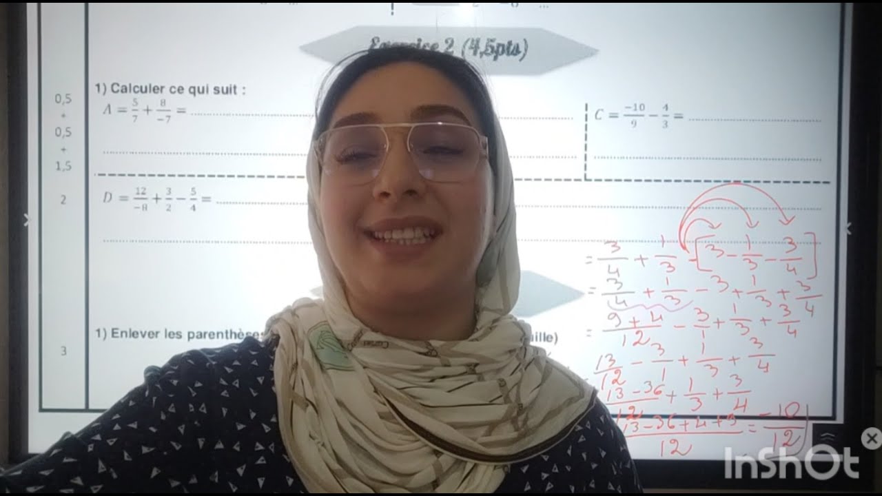 Les nombres rationnels (2AC)  تصحيح سلسلة تمارين