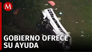 SRE se mantiene en contacto con afectados por accidente de autobús en Florida