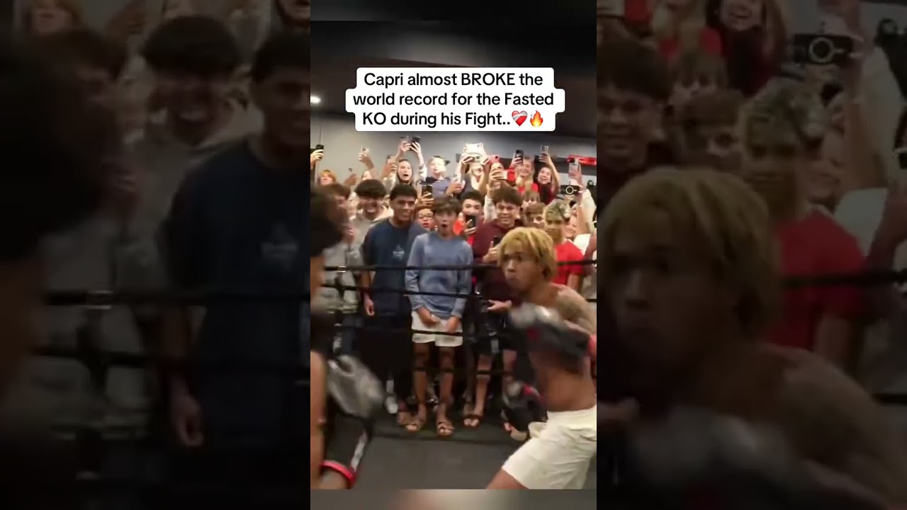 Capri almost broke the world record for the fastest ko during his fight