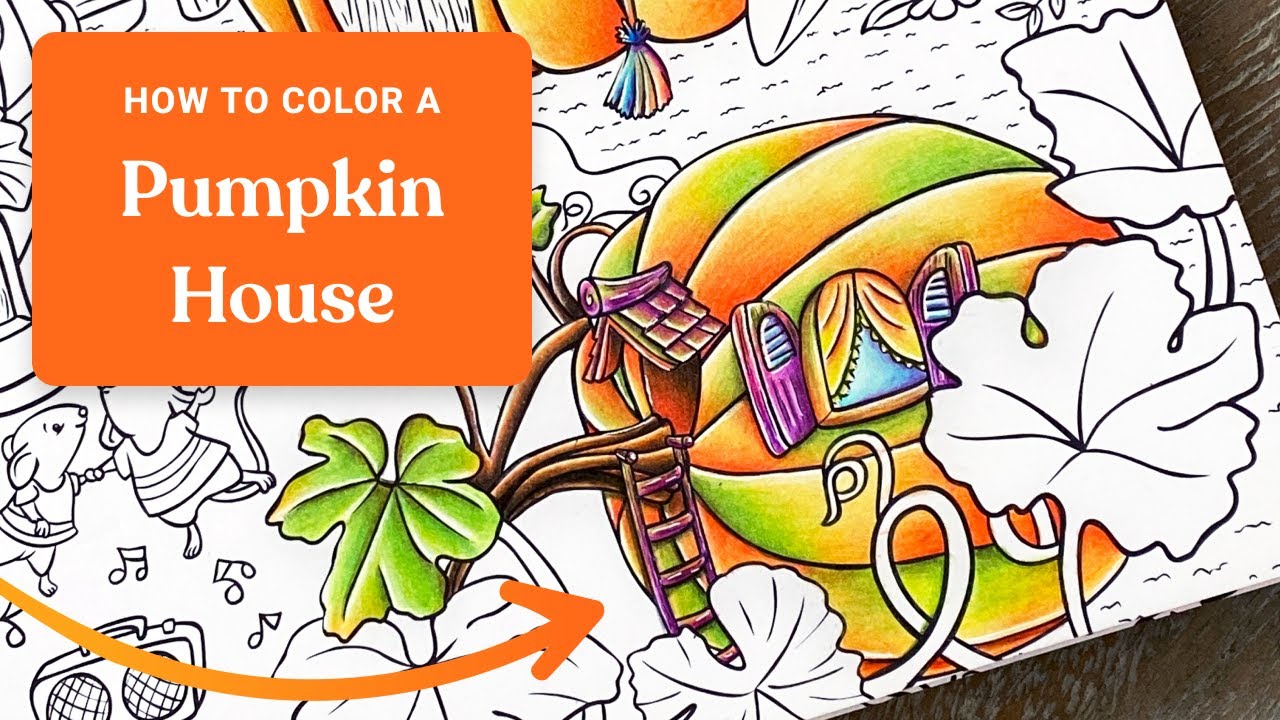 Halloween Coloring Pumpkin house Spooky Season in Wonderful Little ...