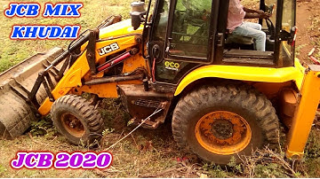 JCB Backhoe Machine Working and Moving on Difficult Place - JCB Video - JCB KHUDAI JCB at Work