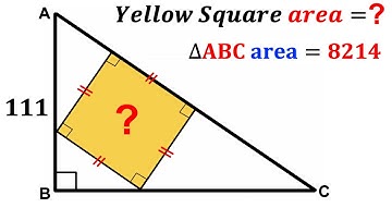 Can you calculate area of the Yellow Square? | (Triangle) | #math #maths | #geometry