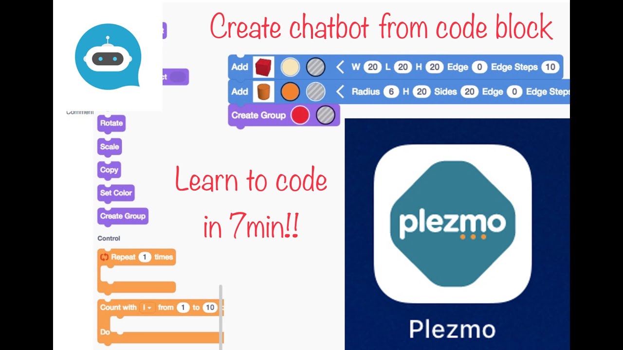 Learn to programme || code block programming ||Basic chatbot from code ...