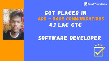 Besant Technologies Siruseri Reviews | Pradeep Got Placed 4.1LPA | 100% Placements in Chennai