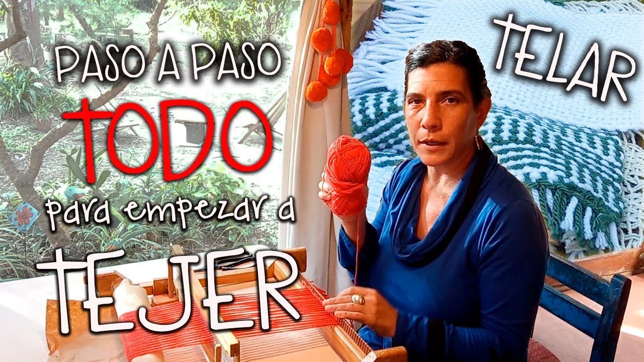 Preparado de la URDIMBRE y Punto TAFETÁN... Tejer en Telar de MESA o Telar María