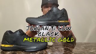 air jordan 31 low black gold