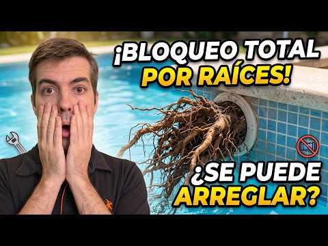 WE REMOVE ROOTS FROM A POOL JET AND FIX THE LEAK