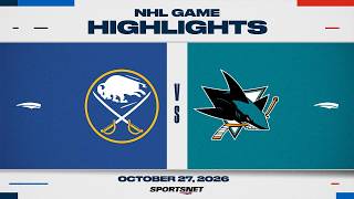 NHL Highlights | Sabres vs. Sharks - October 27, 2026