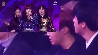 Jin reaction to Lisa | As If It's Your Last GDA 2018