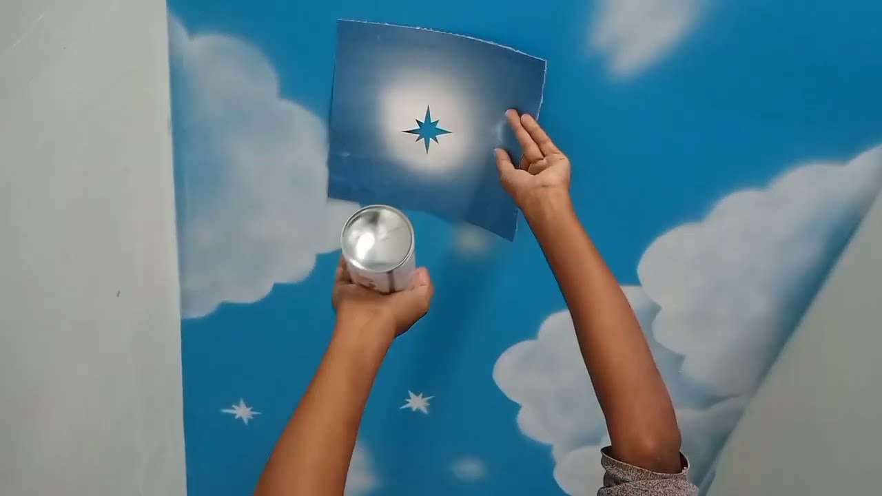 ceiling painting design,sky ceiling design,cloud sky ceiling painting ...