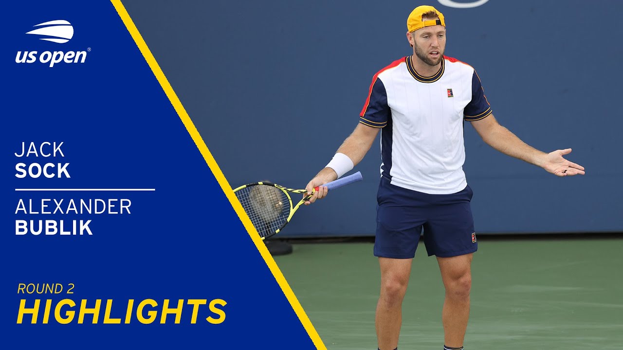 Jack Sock vs Alexander Bublik Highlights 2021 US Open Round 2