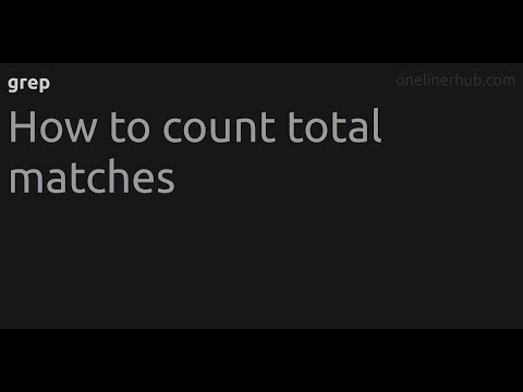 How to count total matches #grep