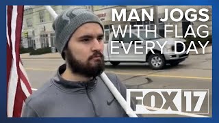 Grand Rapids, Michigan Man Shows Support For America One Step At A Time