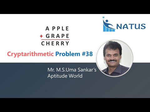Cryptarithmetic Addition | Problem #38 | APPLE+GRAPE=CHERRY