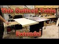 Table Saw Folding Extending Outfeed Table