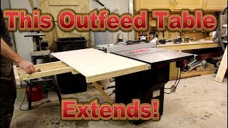Table Saw Folding Extending Outfeed Table