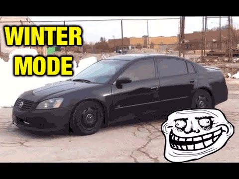 Altima 3.5SE-R - Winter Mode Update: New Bumper, Plasti Dip Hood, Mercedes Wheels - YouTube