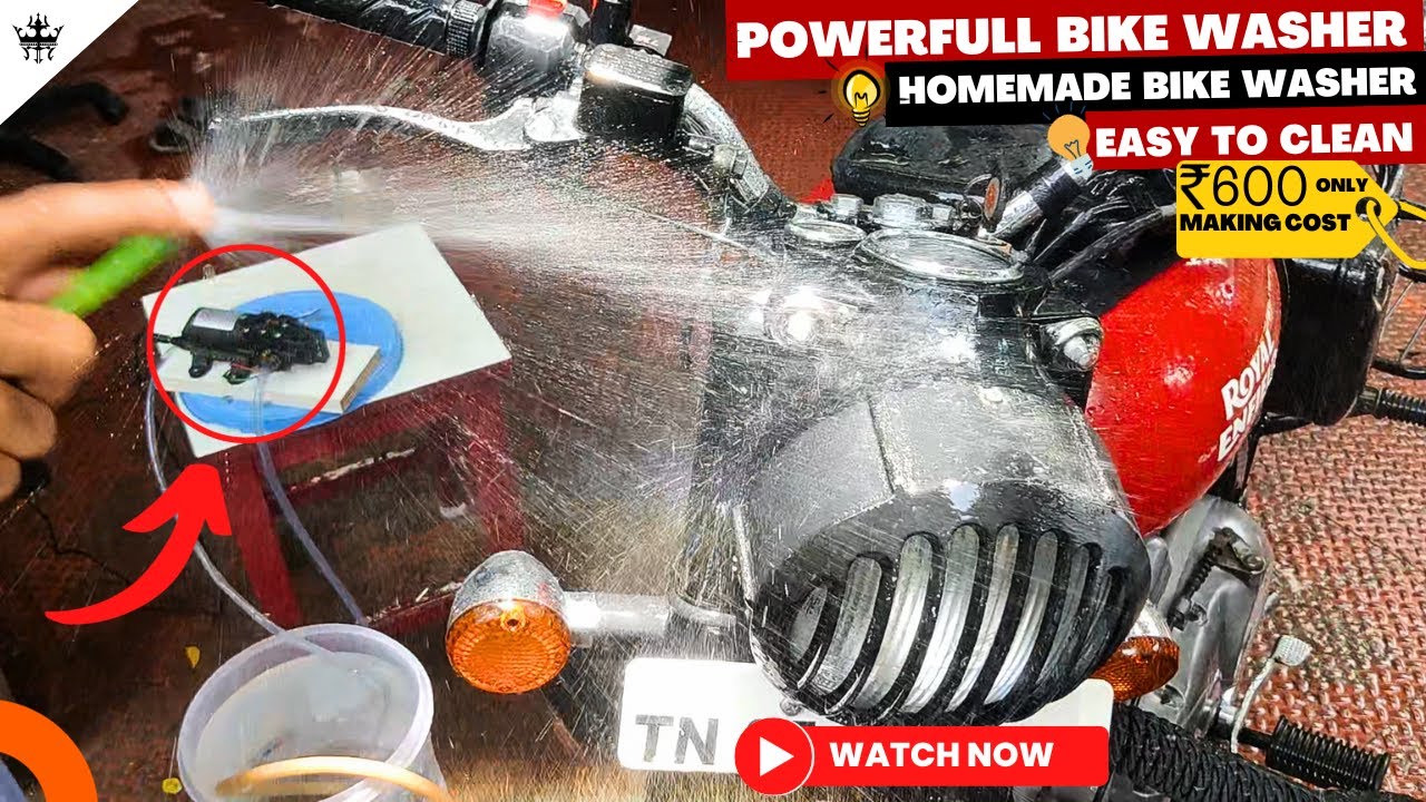 best bike wash bike washing machine making at home YouTube