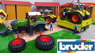 BRUDER toys RC transport action - News tractor Claas transports Claas!